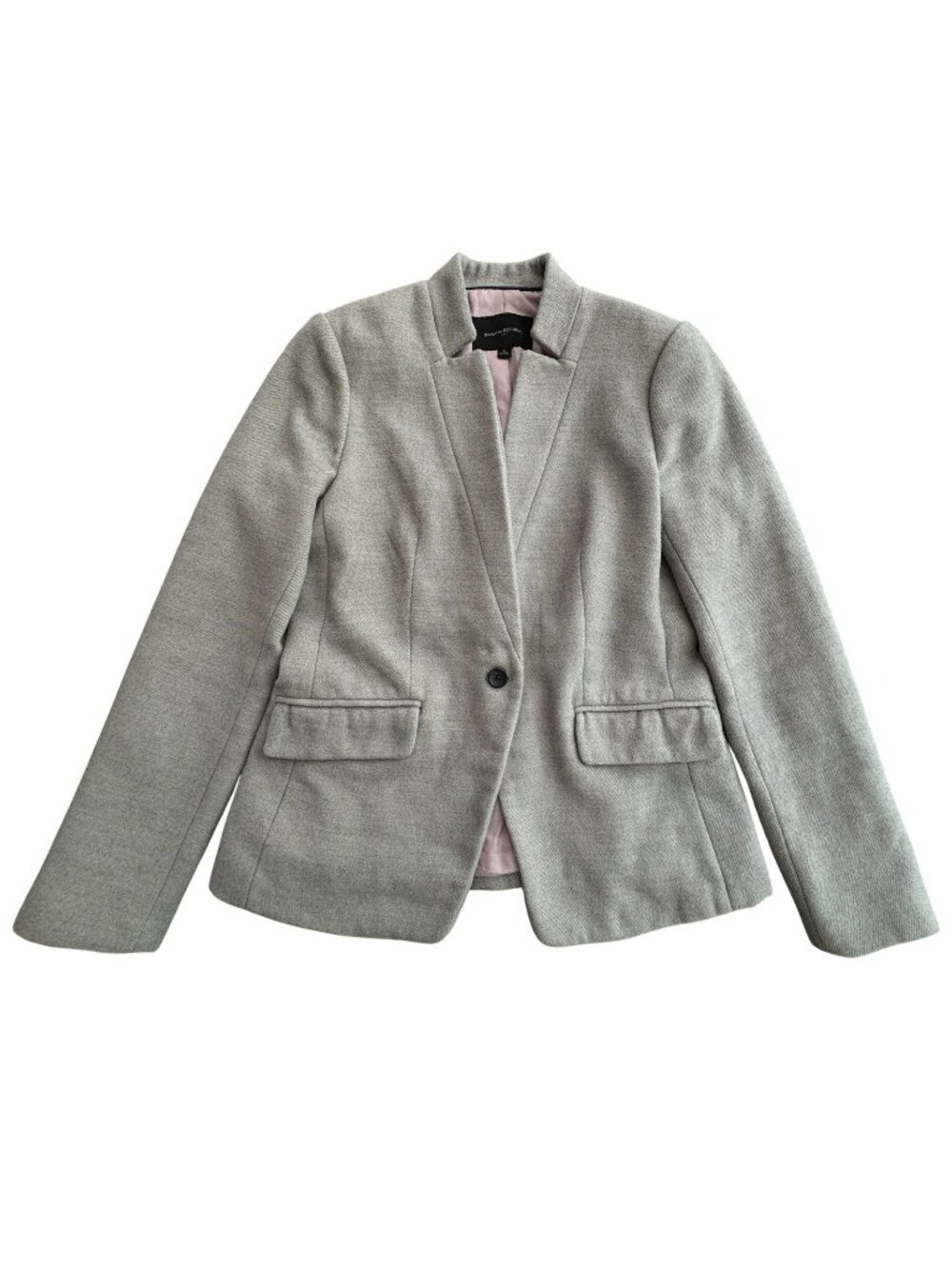 BANANA REPUBLIC FACTORY Women’s Lt. Heather Grey Inverted Collar Cutaway Blazer